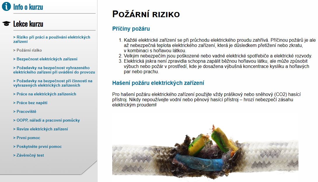 E-LEARNING OBSLUHA A PRÁCE NA ELEKTRICKÝCH ZAŘÍZENÍCH PRO POUČENÉ OSOBY - § 4