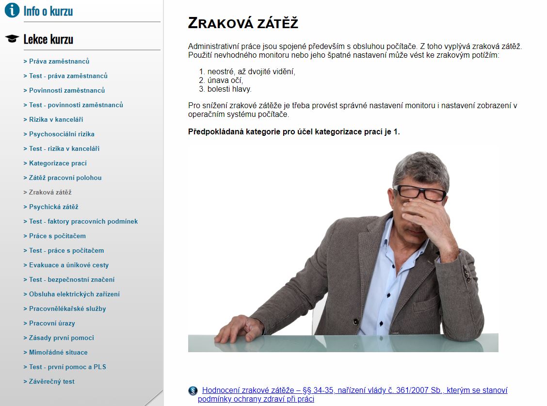 E-LEARNING BOZP PRO STÁTNÍ SPRÁVU