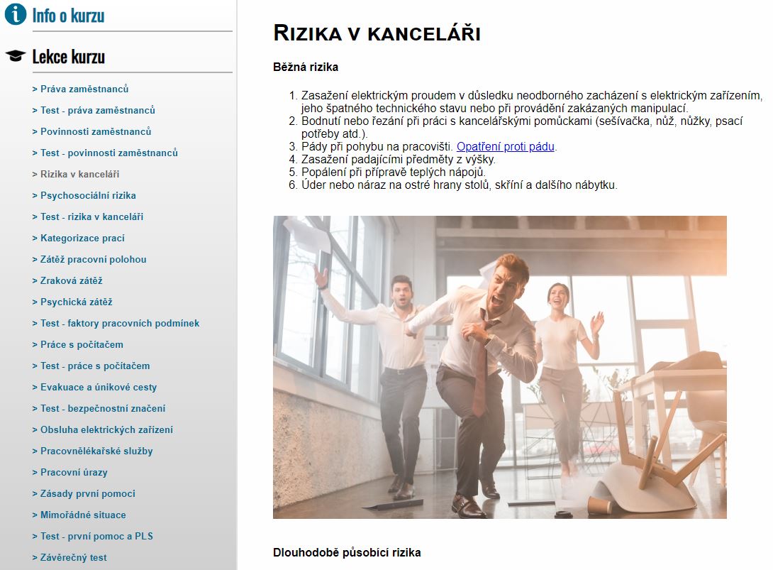 E-LEARNING BOZP PRO STÁTNÍ SPRÁVU