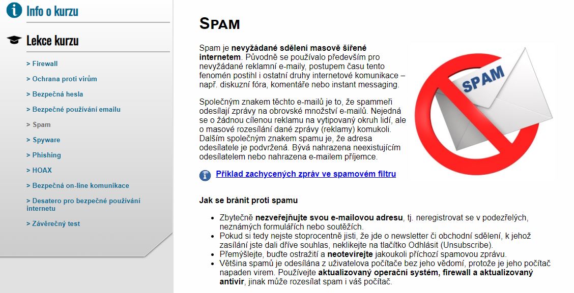 E-LEARNING BEZPEČNÁ PRÁCE NA INTERNETU