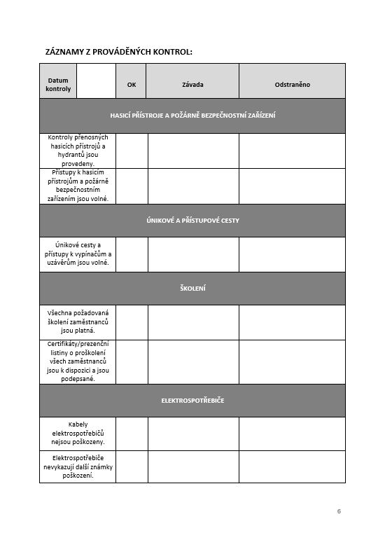 KNIHA KONTROL BOZP A PO 70 str. A4