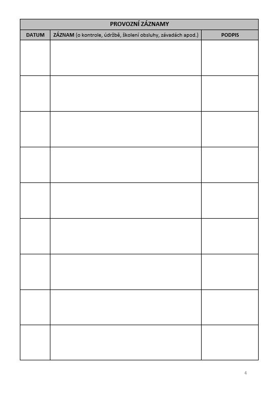 PROVOZNÍ DENÍK DŘEVOOBRÁBĚCÍHO STROJE 70 str. A4