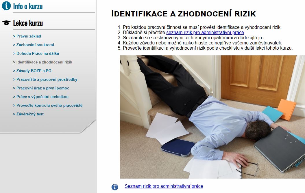 E-LEARNING HOME OFFICE - PRÁCE NA DÁLKU