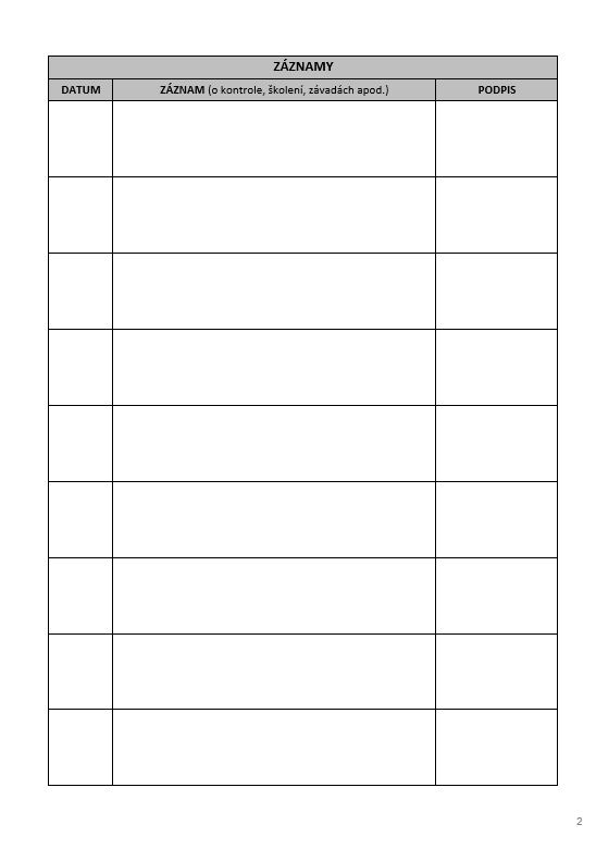 POŽÁRNÍ KNIHA A5 70 str.