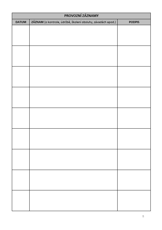 DENÍK TLAKOVÉHO ZAŘÍZENÍ A5 30 str.