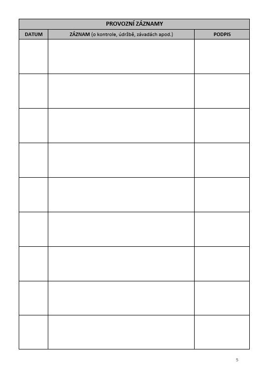 KNIHA KONTROL AUTONOMNÍ HLÁSIČE 