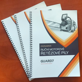 ZÁZNAMNÍK RUČNÍ MOTOROVÉ ŘETĚZOVÉ PILY 